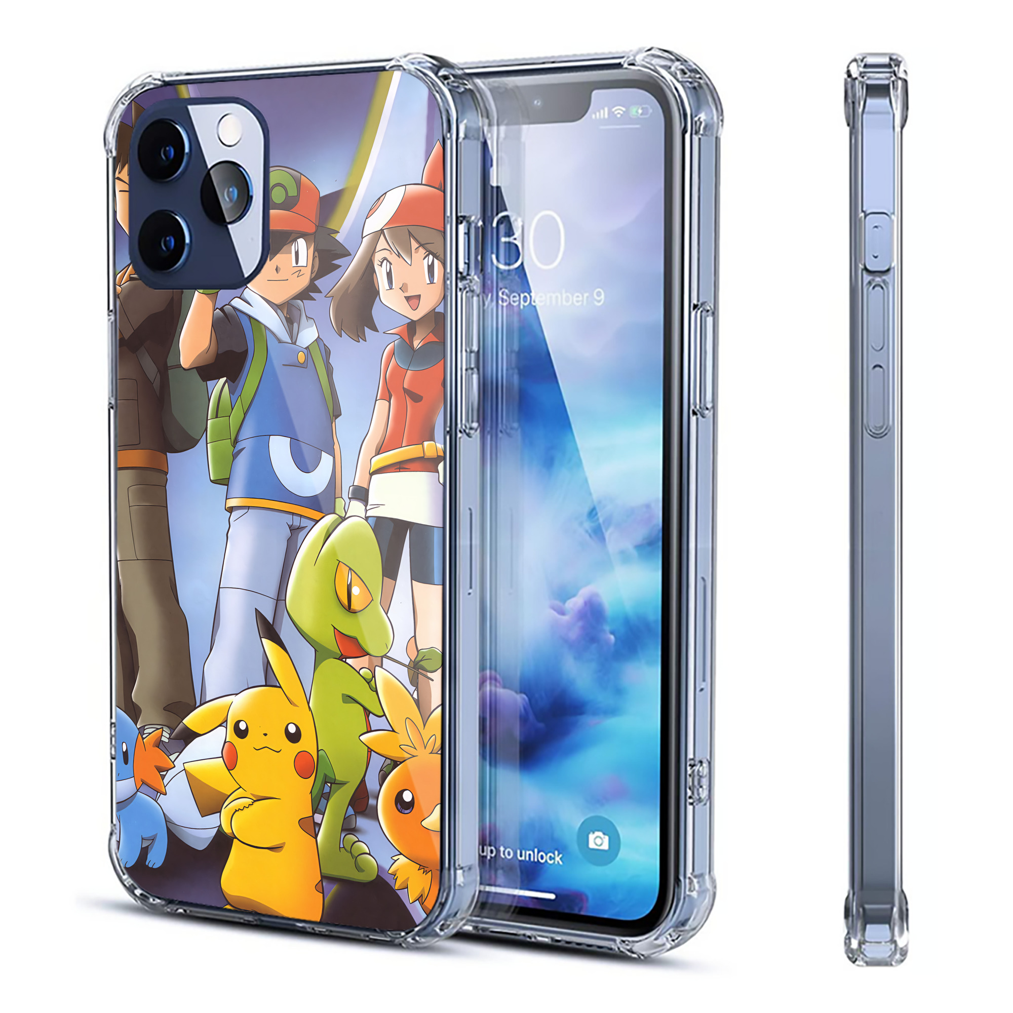 （画像用） ポケットモンスター Pokémon 【iPhone 12シリーズ対応】透明スマホケース（クリアソフトケース）